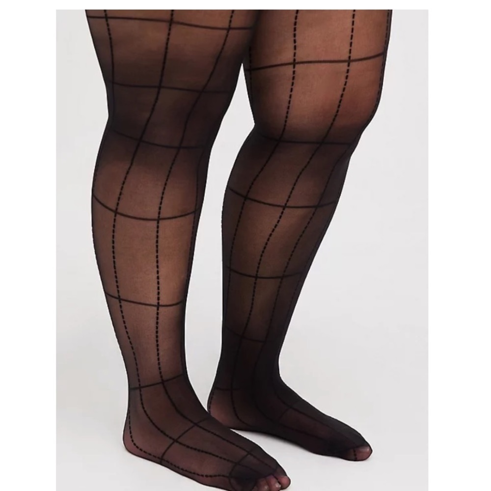 TORRID NWT WINDOWPANE PATTERN TIGHTS
